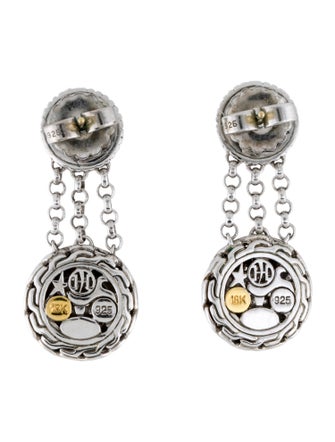 John Hardy Essential Pavé Diamond Circular Link Drop Earrings