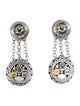 John Hardy Essential Pavé Diamond Circular Link Drop Earrings