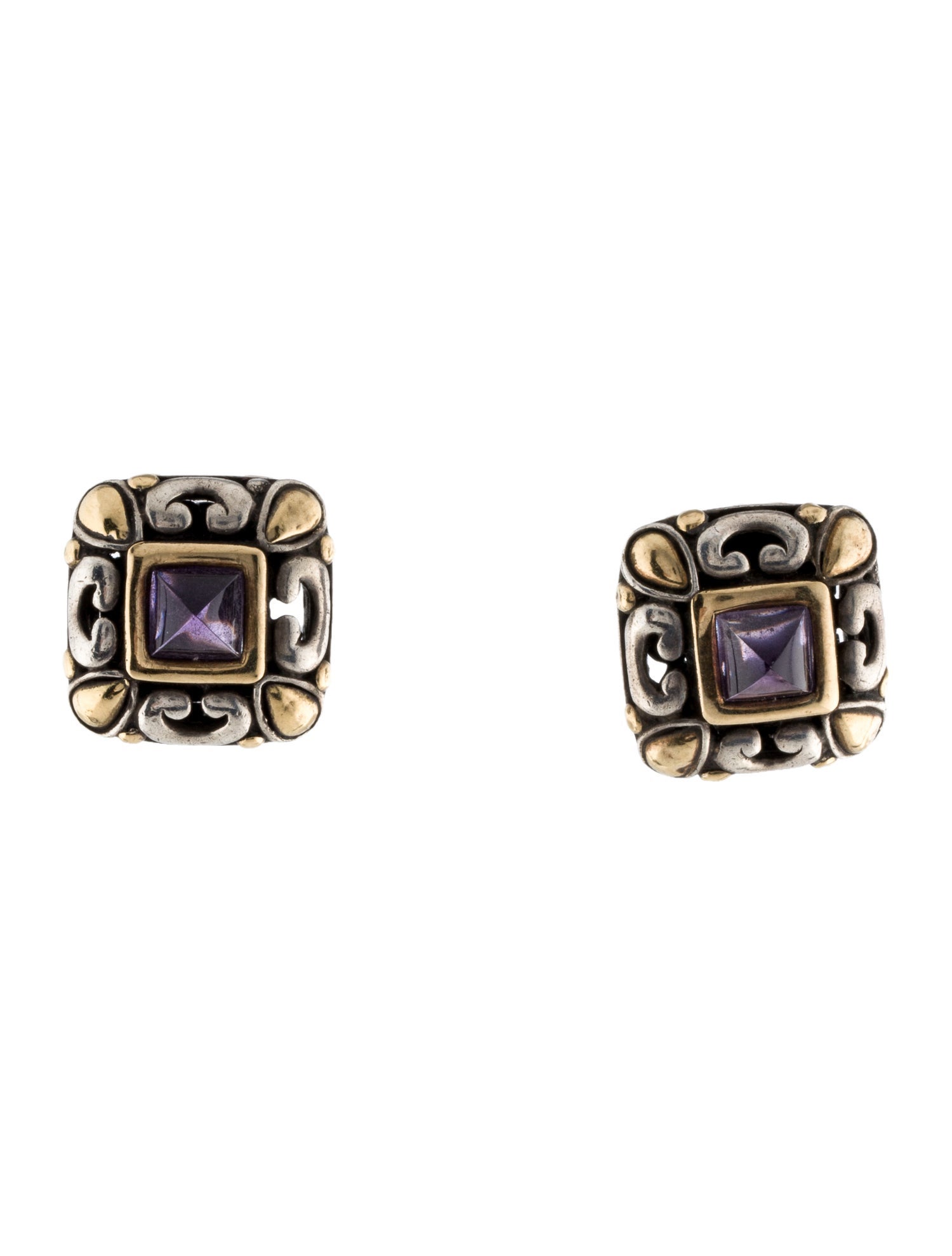 John Hardy Amethyst Batu Earclips