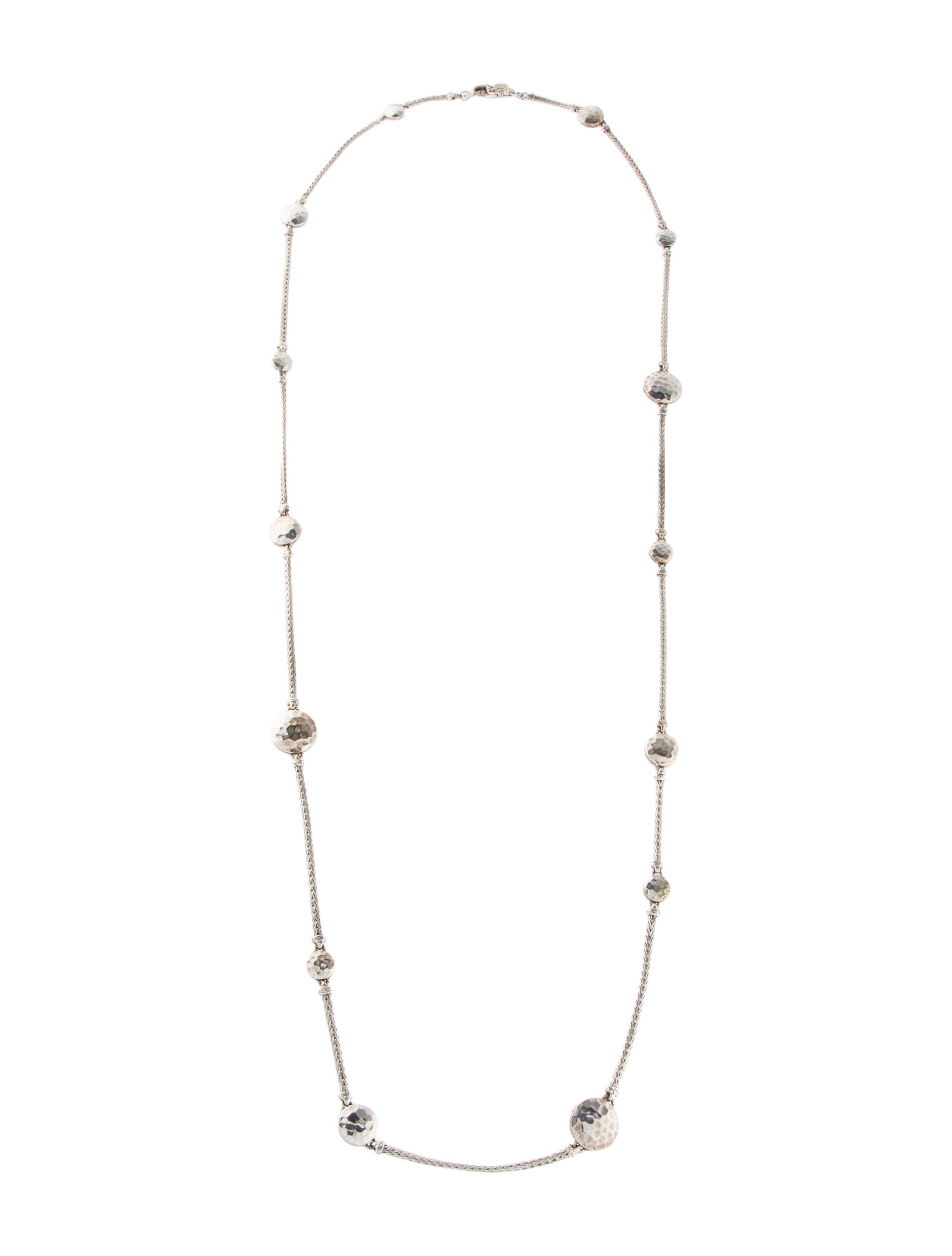 John Hardy Hammered Dot Station Necklace