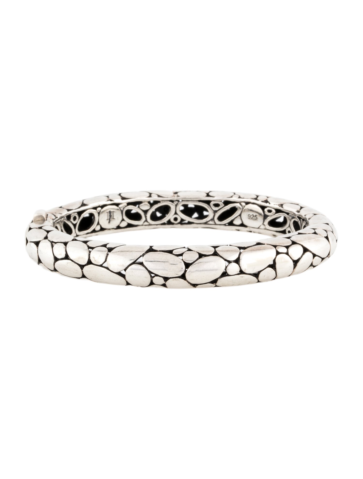 John Hardy Kali Pebble Hinged Bangle Bracelet