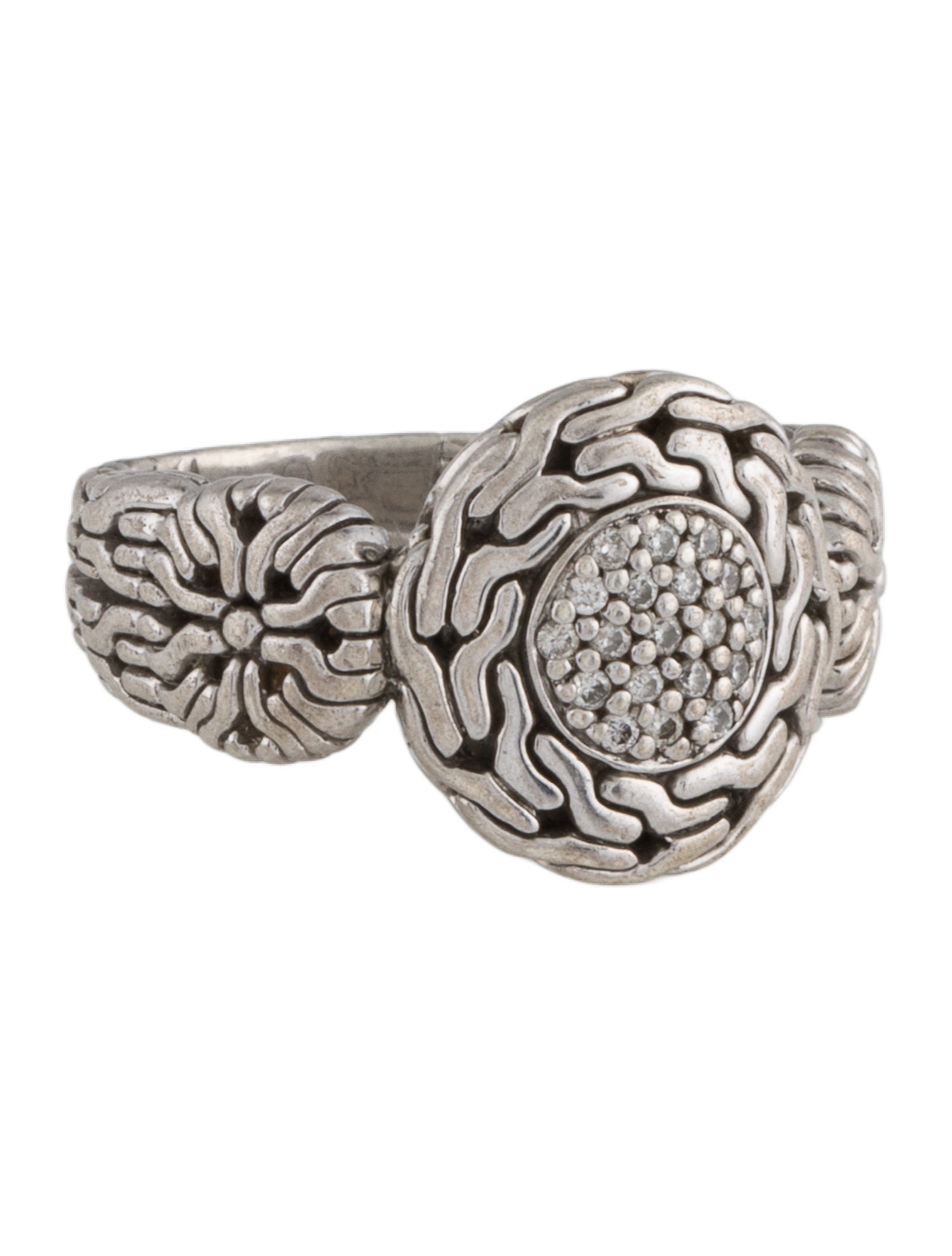 John Hardy Diamond Circle Contour Ring