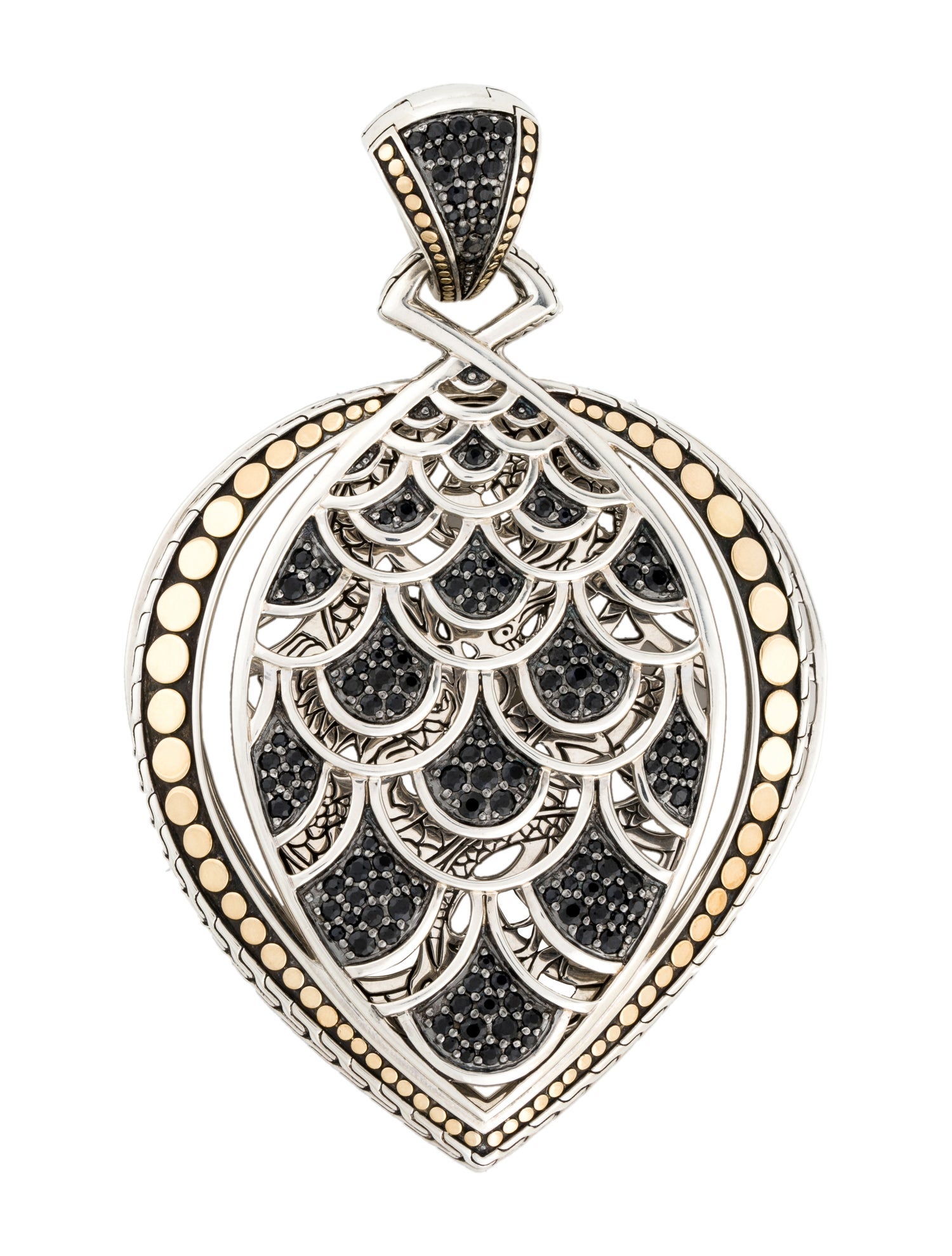 John Hardy Sapphire Convertible Dragon Pendant