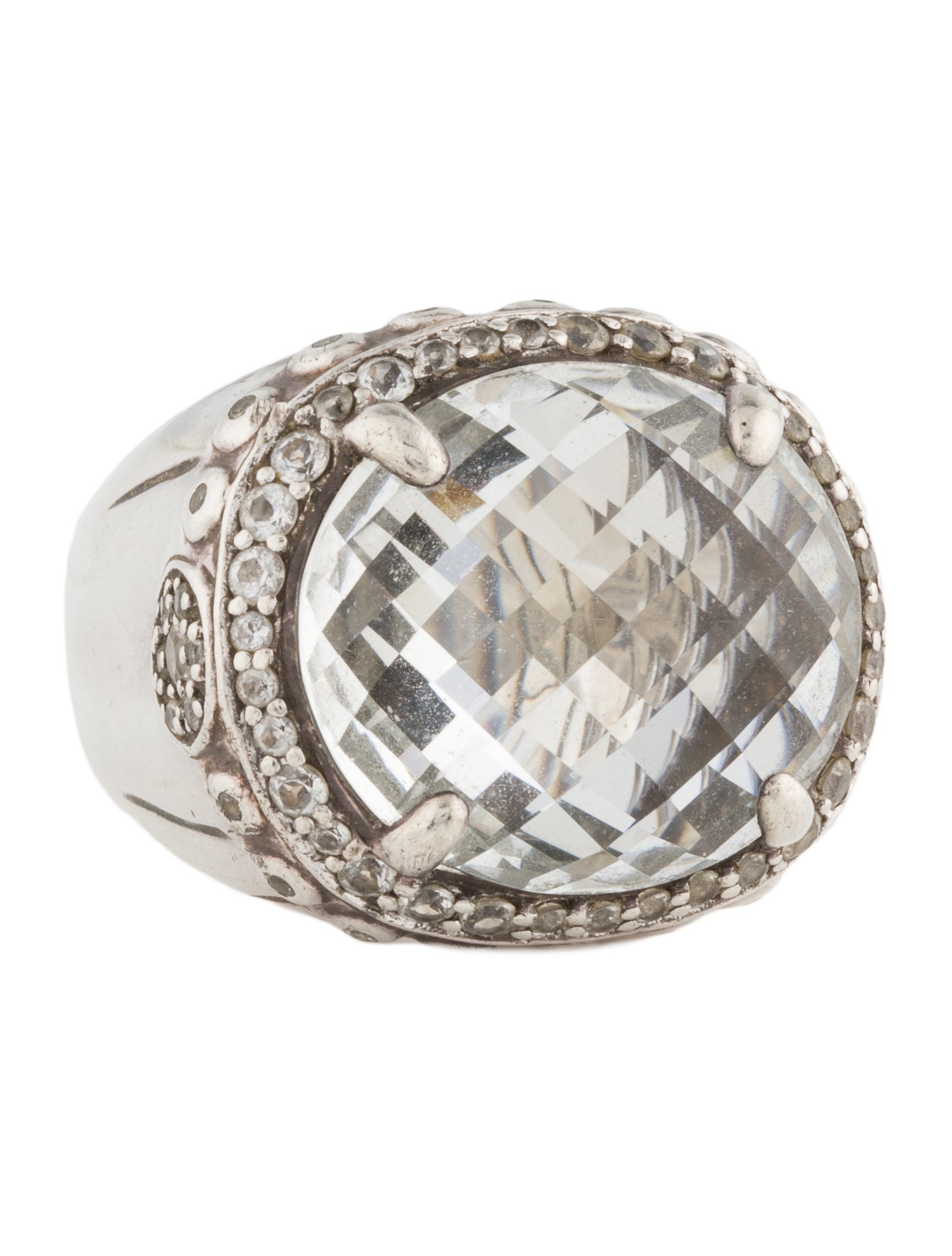 John Hardy Topaz Batu Bamboo Cocktail Ring