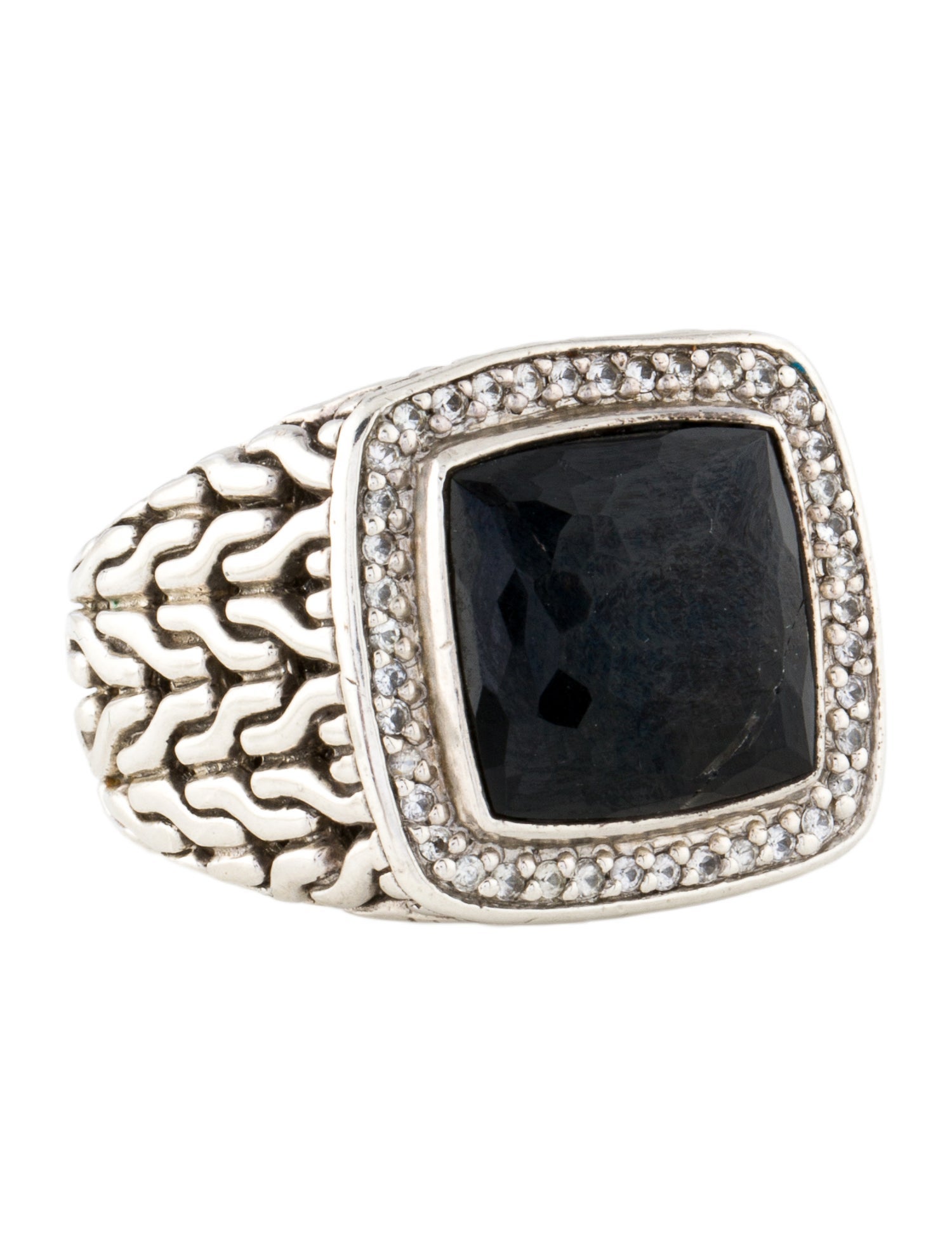John Hardy Spinel & Colorless Sapphire Cocktail Ring