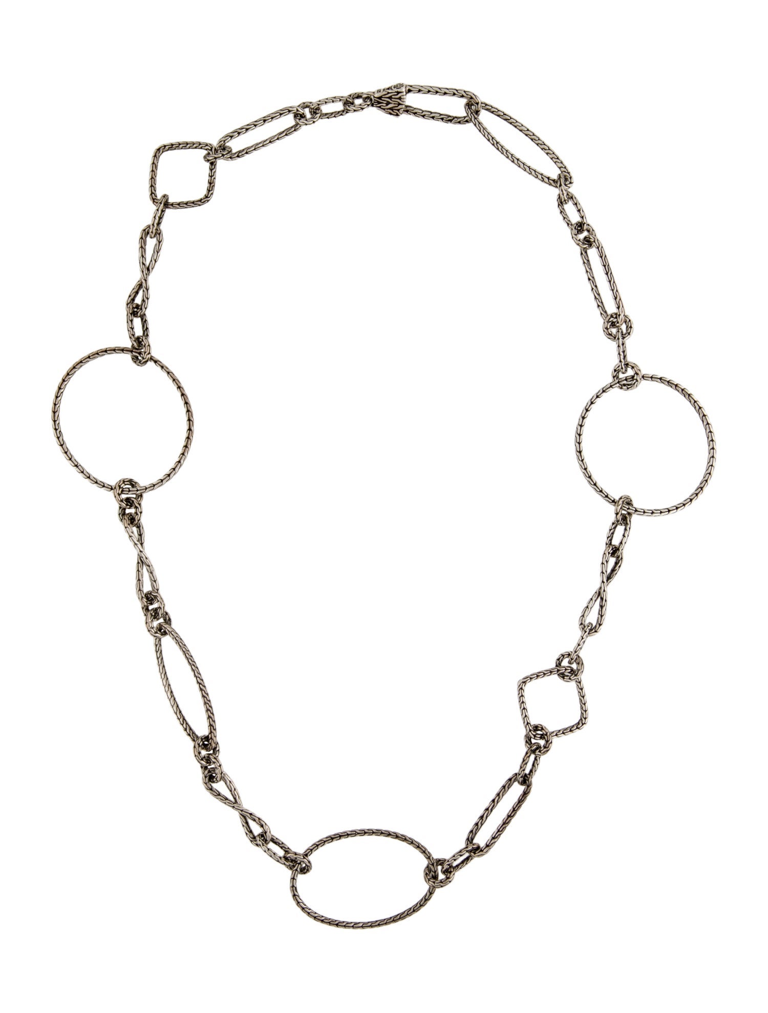 John Hardy Mixed Chain Link Necklace