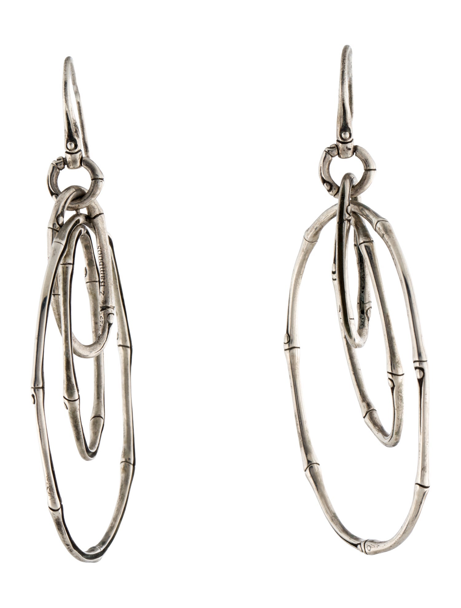 John Hardy Bamboo Circle Drop Earrings