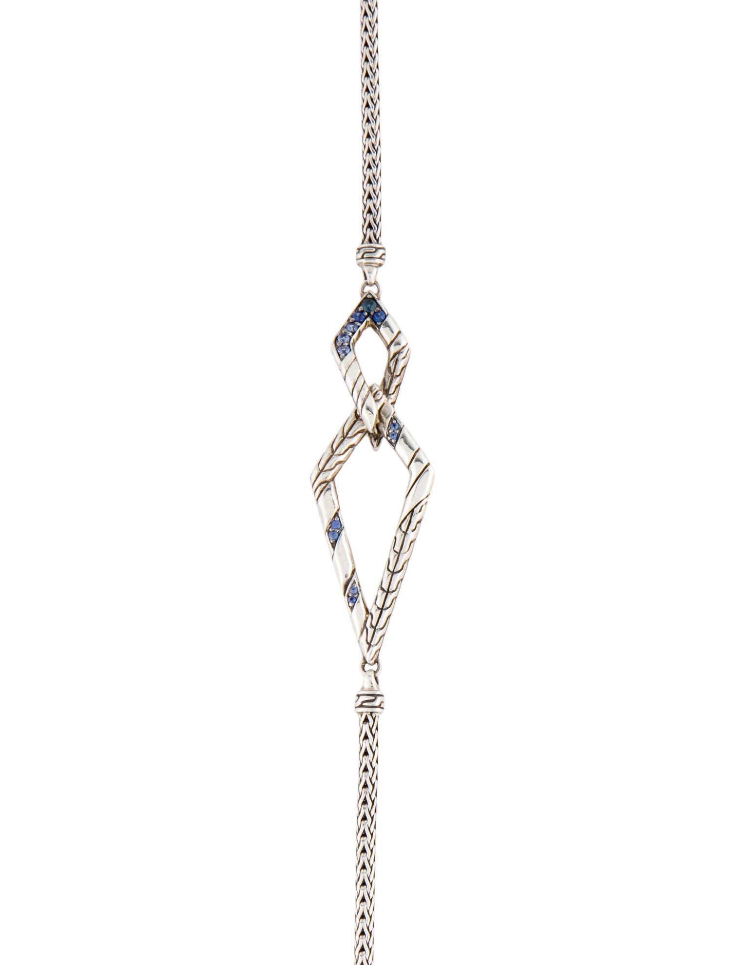 John Hardy Sapphire Lahar Station Chain Necklace