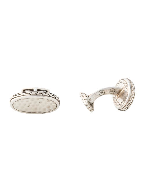 John Hardy Classic Chain Hammered Oval Cufflinks