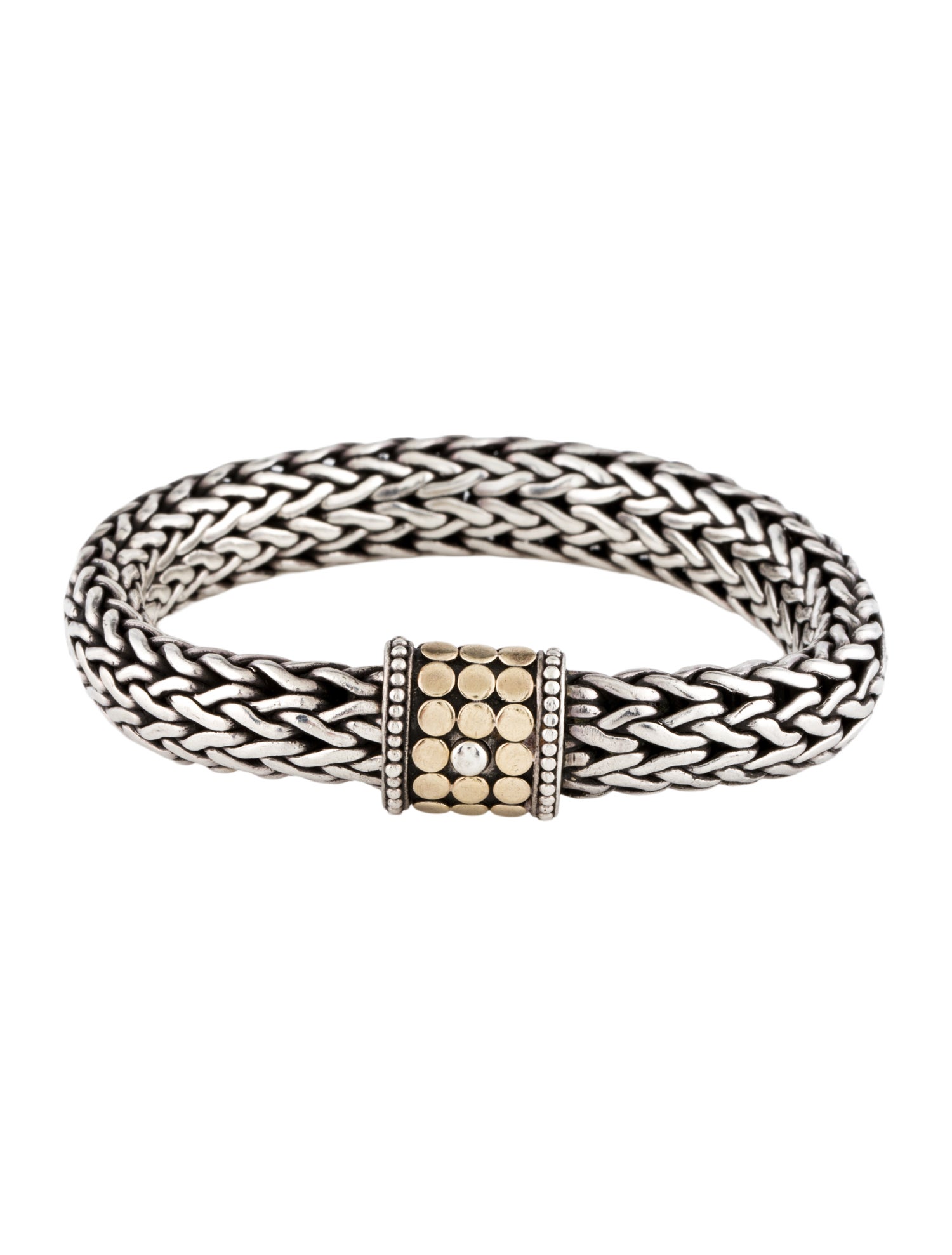 John Hardy Two-Tone Dot Bracelet,10.5MM