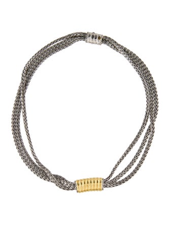 John Hardy Two Tone Multistrand Necklace