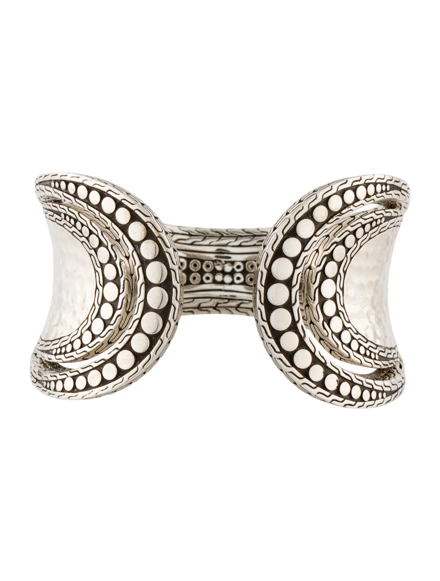 John Hardy Hammered Large Dot Flex Cuff Bracelet