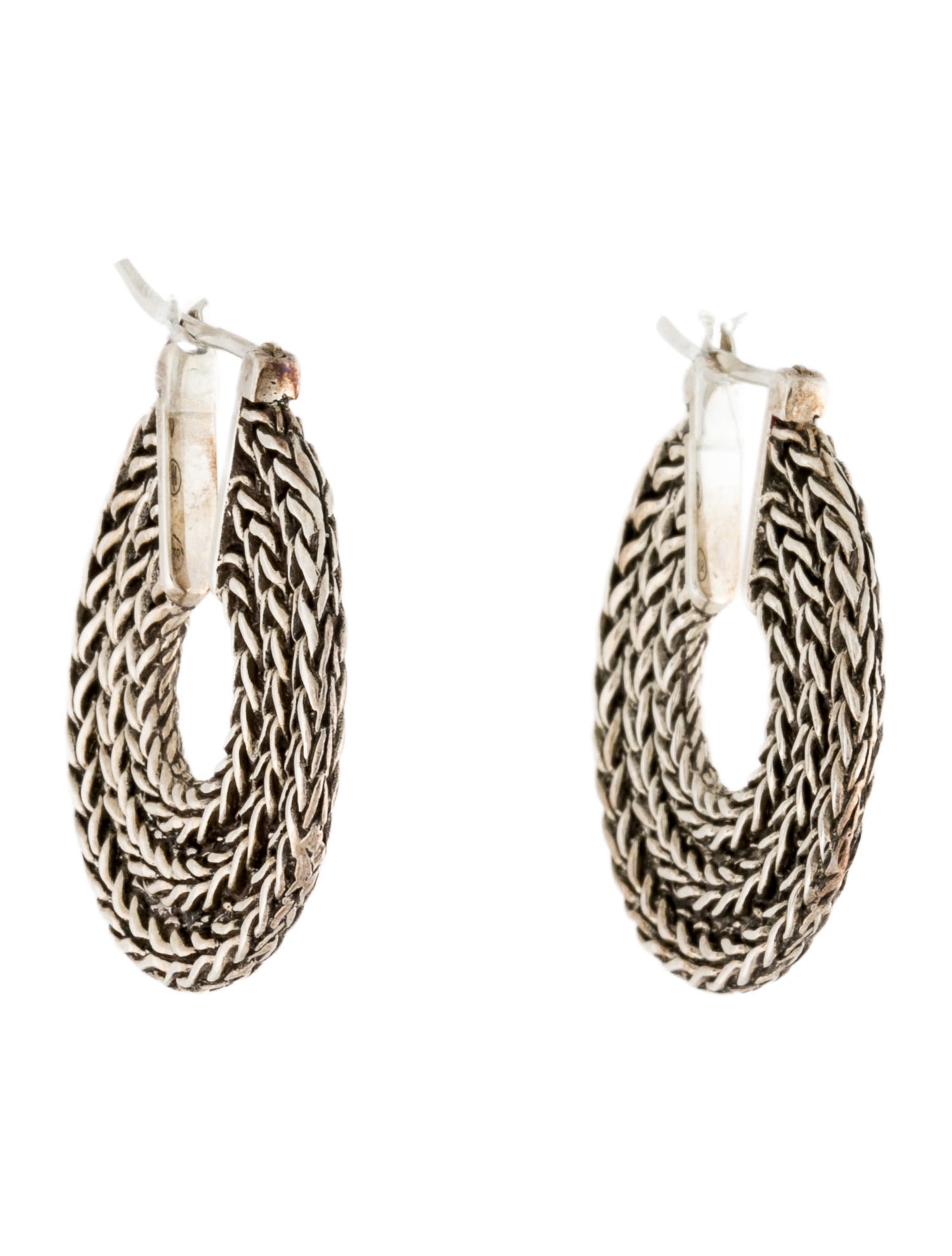 John Hardy Rata Chain Hoop Earrings