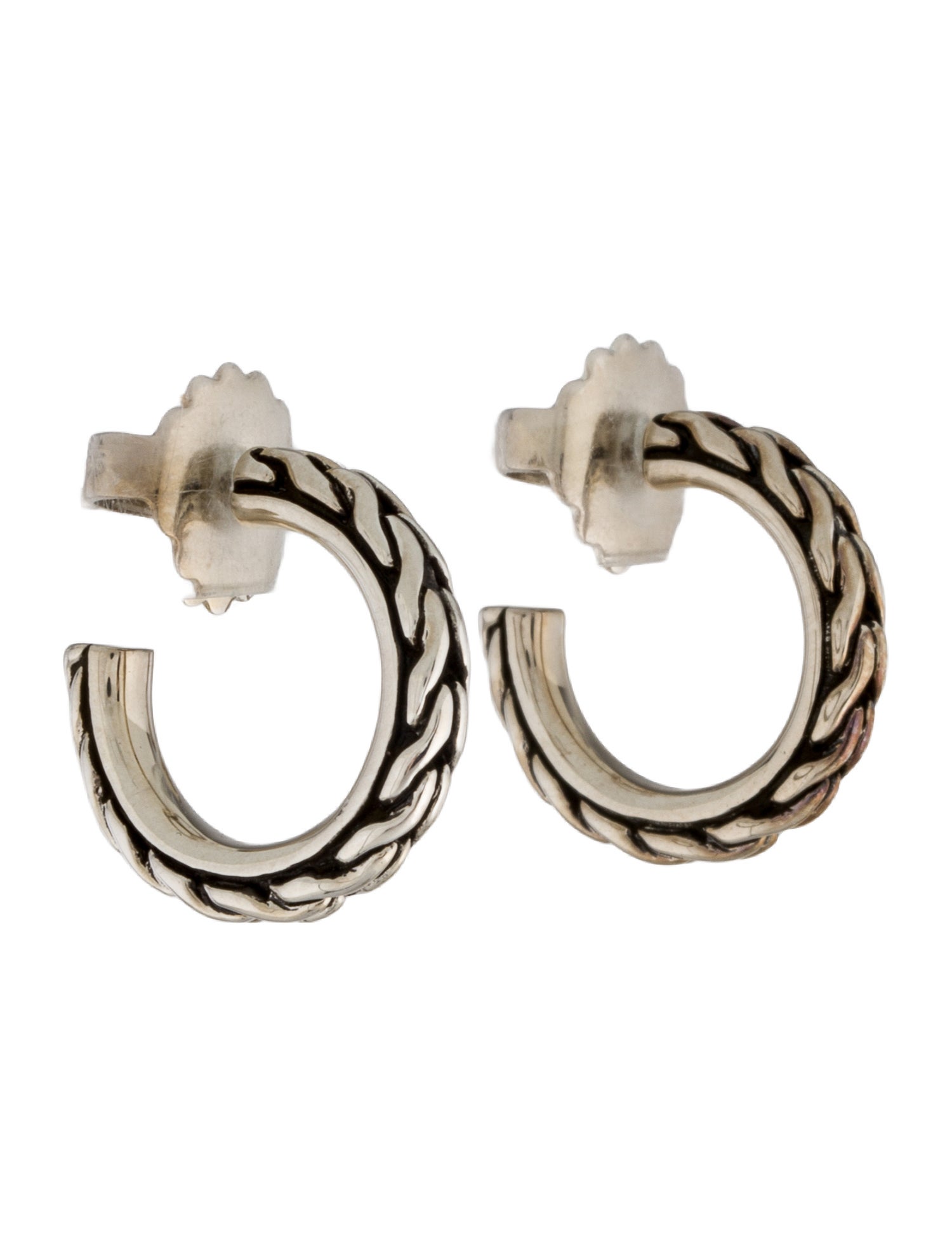 John Hardy Braided Hoop Earrings
