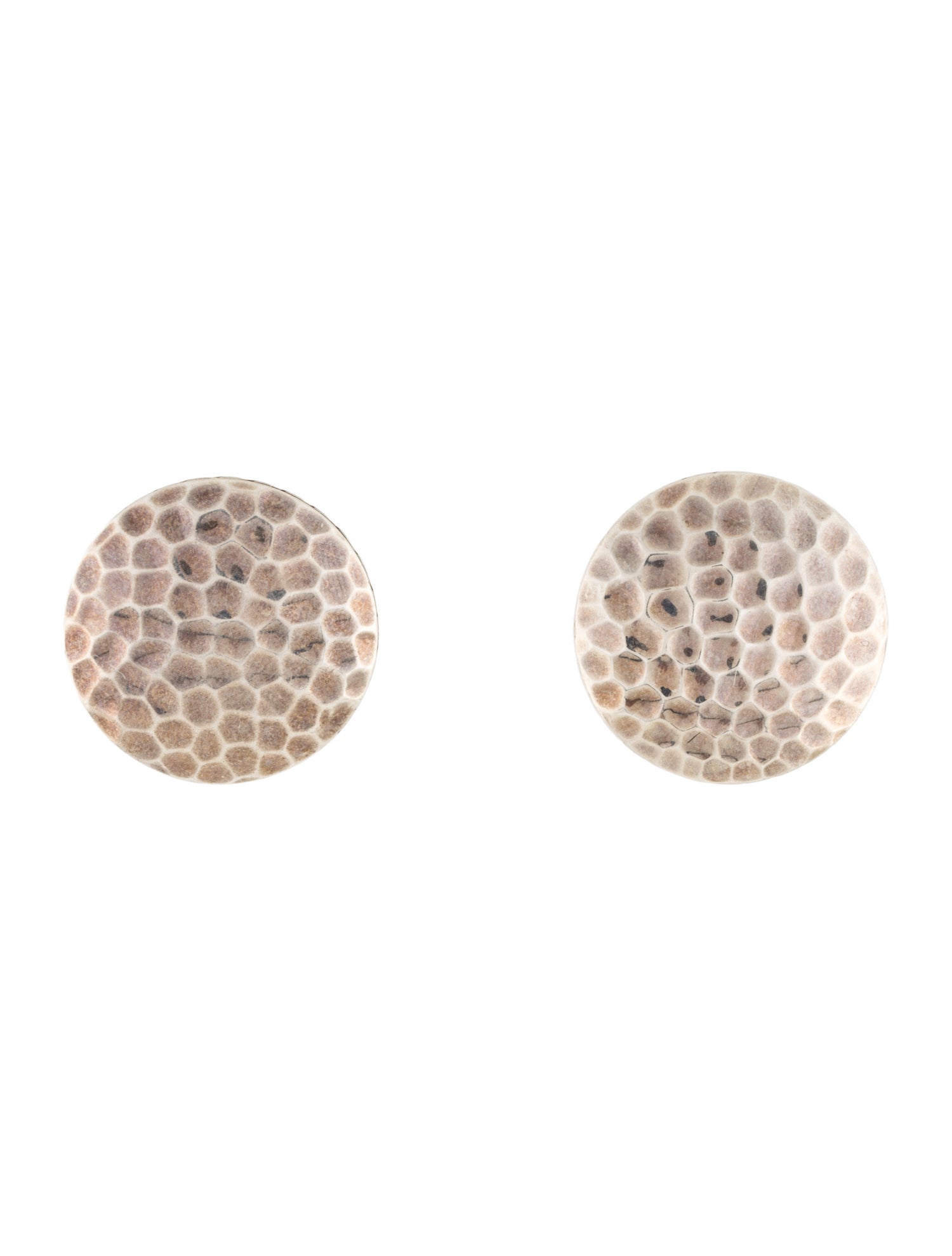 John Hardy Hammered Circle Earclip Earrings