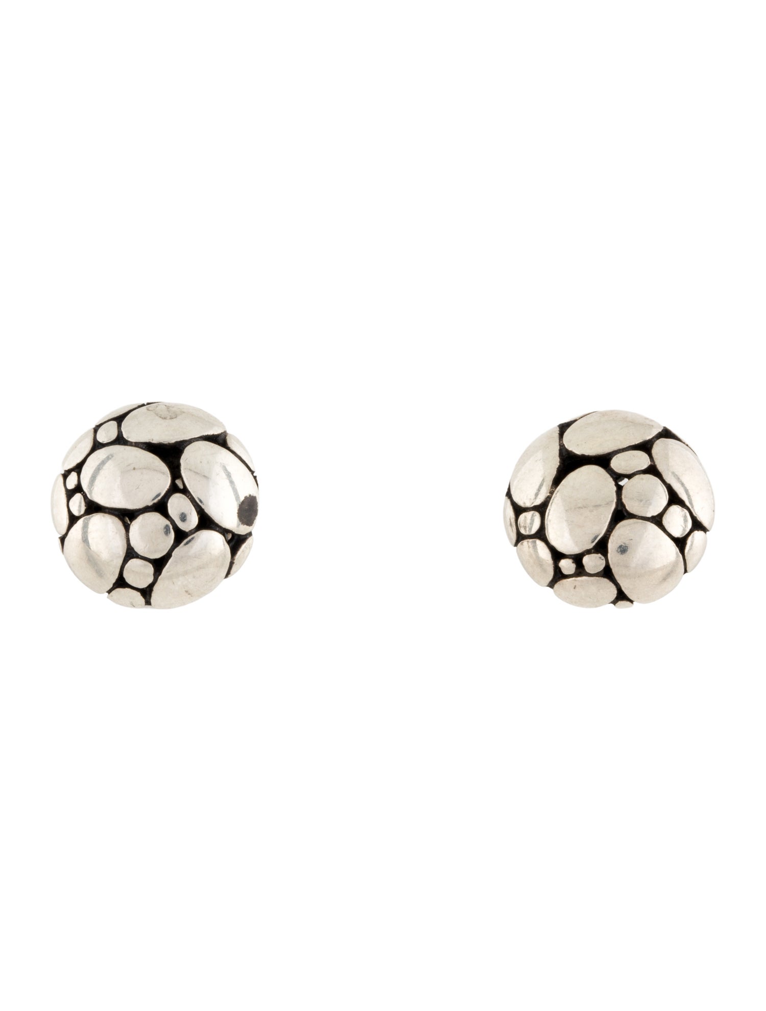 John Hardy Kali Pebble Button Stud Earrings