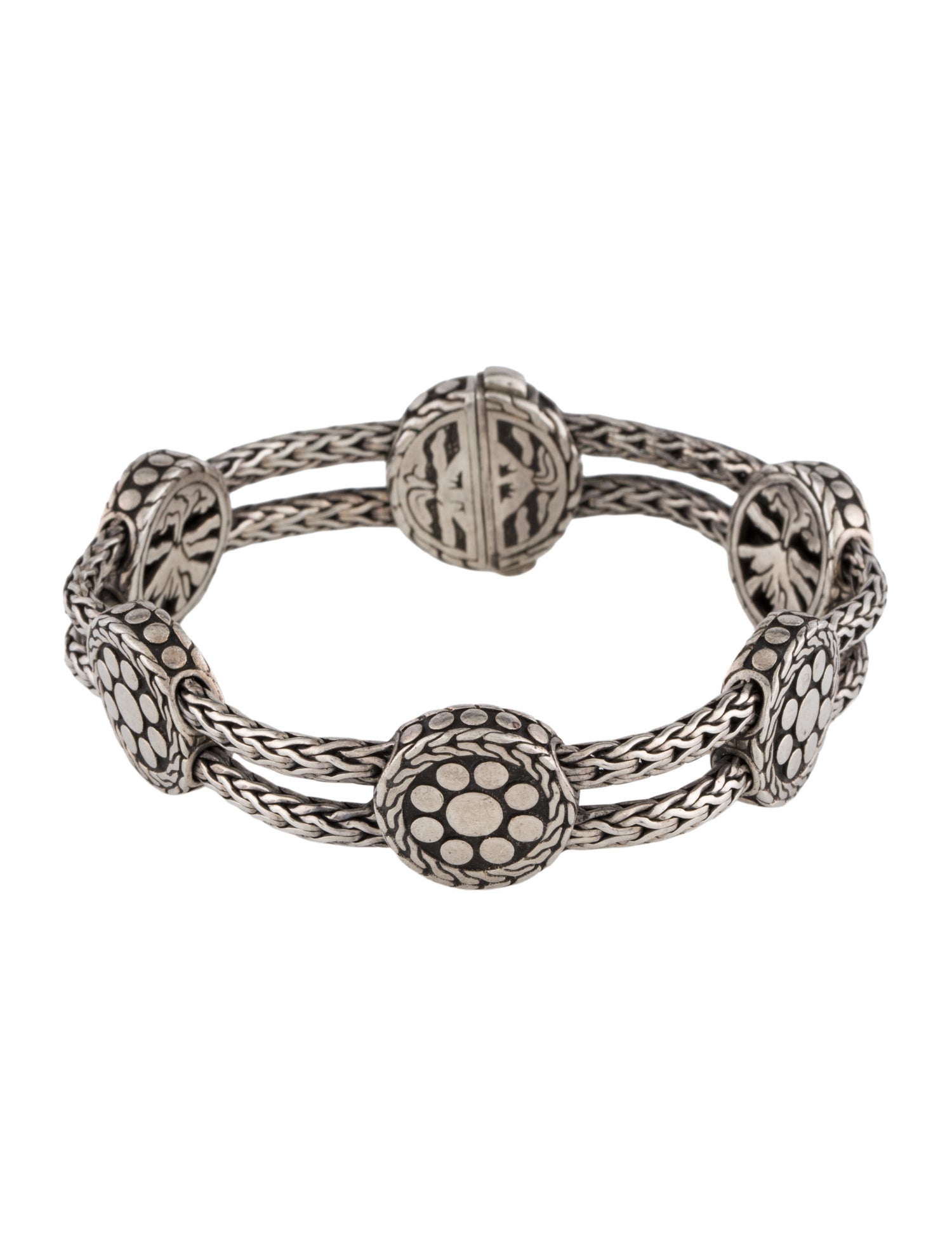 John Hardy Dot Disc Station Bracelet