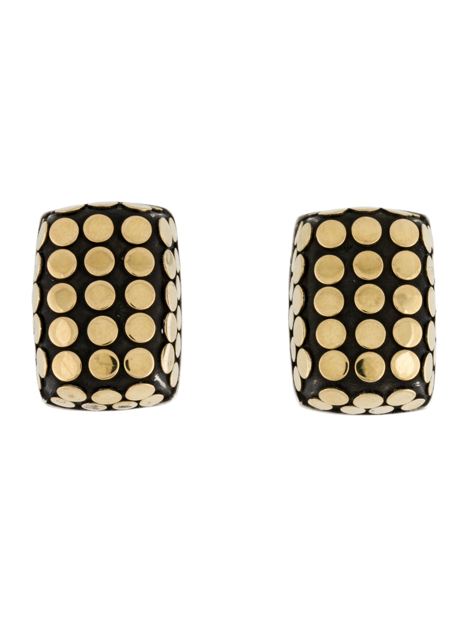 John Hardy Two-Tone Dot Earclips