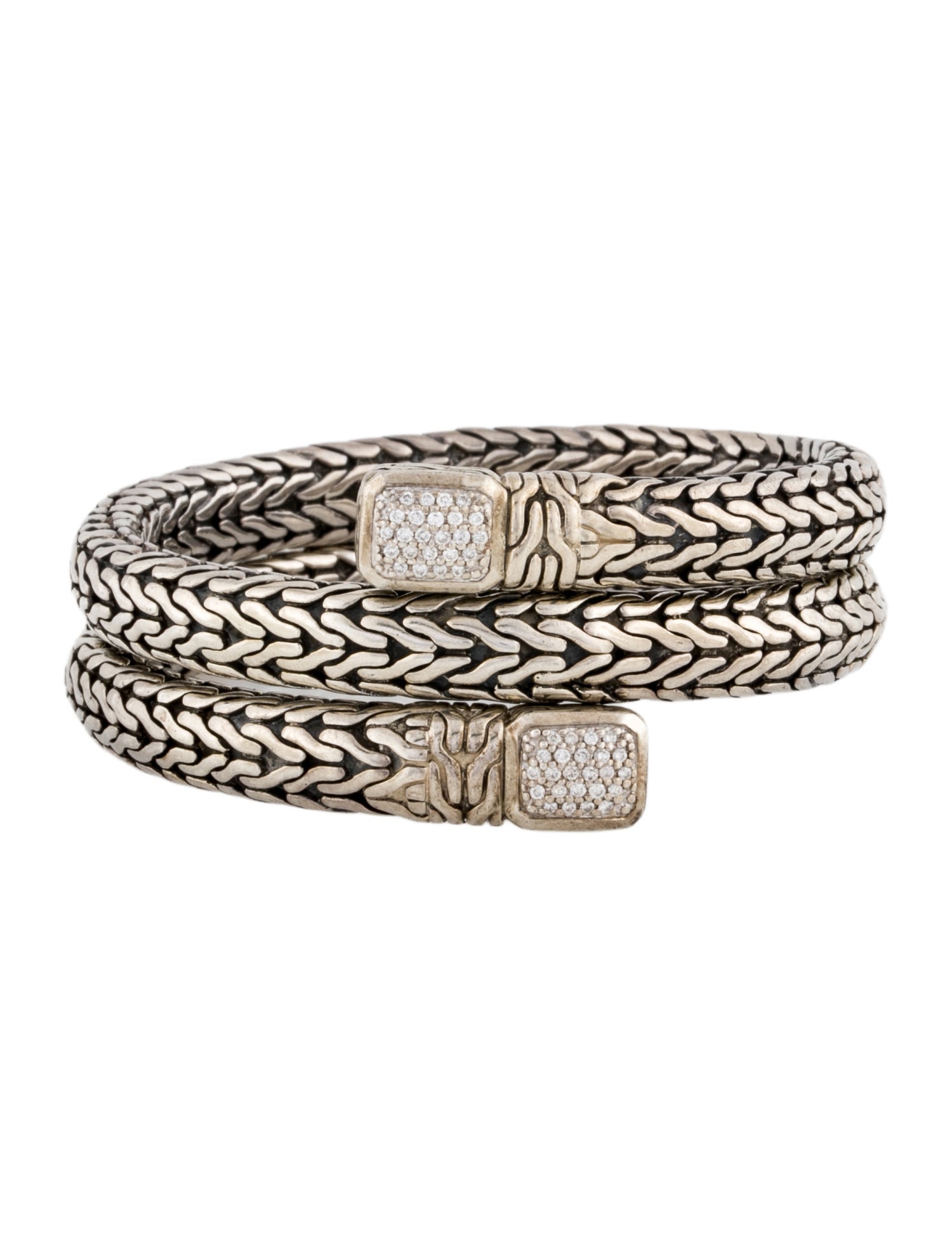 John Hardy Diamond Classic Chain Coil Bracelet