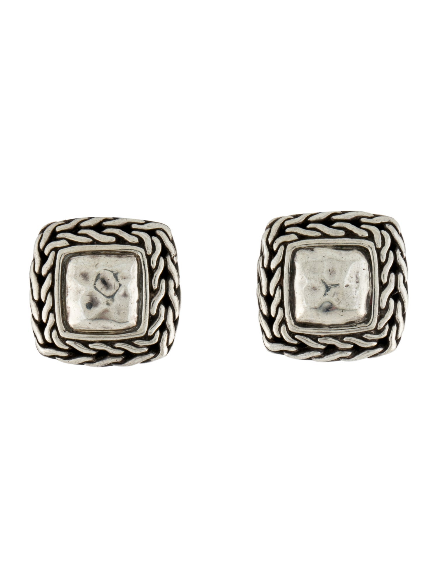 John Hardy Palu Square Earclip Earrings