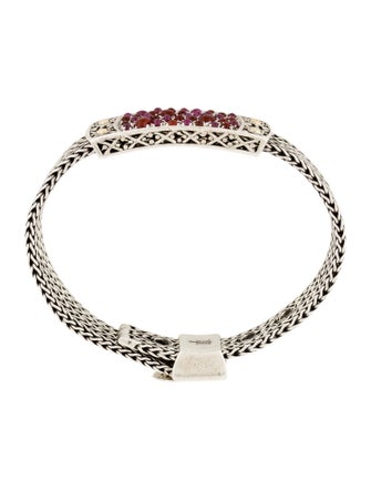 John Hardy Ruby & Carnelian Jaisalmer ID Bracelet