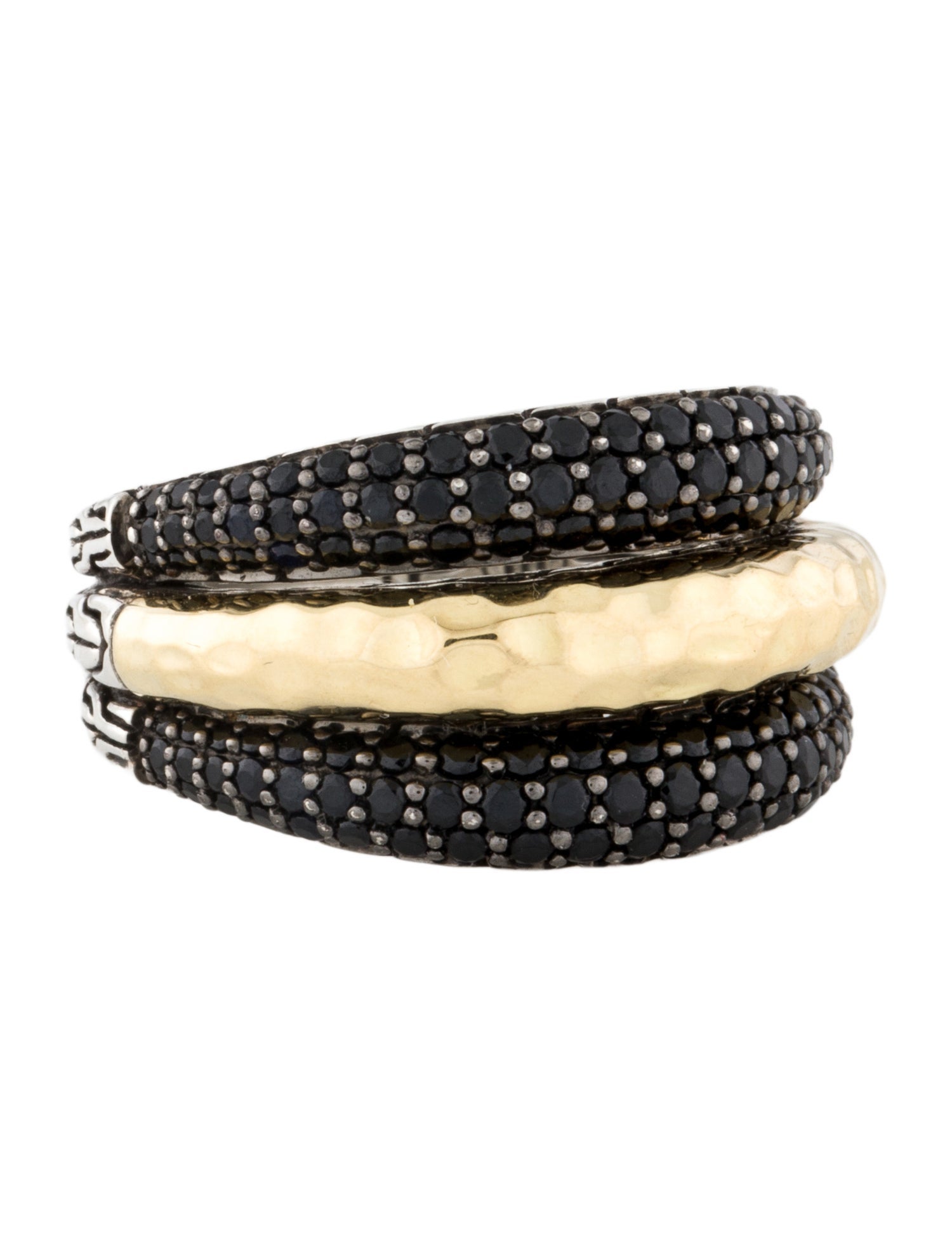 John Hardy Sapphire & Spinel Classic Chain Hammered Ring