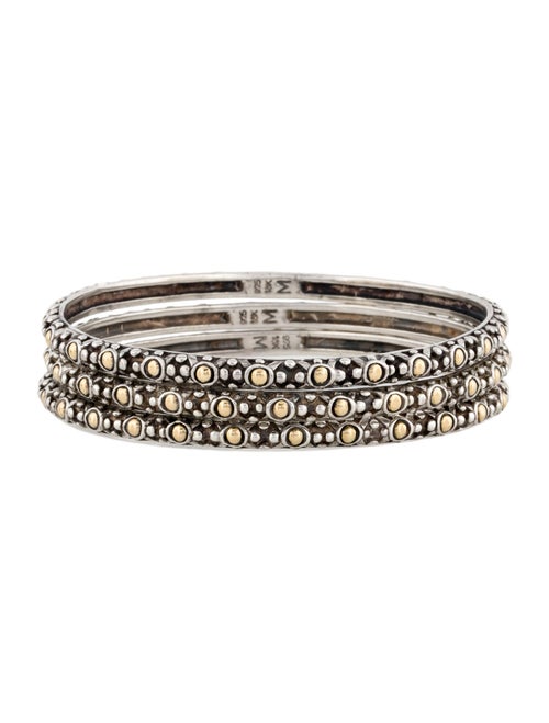 John Hardy Two-Tone Jaisalmer Dot Slim Bangle Set