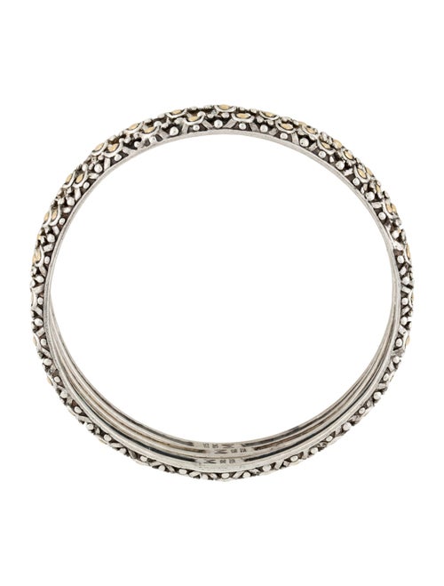 John Hardy Two-Tone Jaisalmer Dot Slim Bangle Set