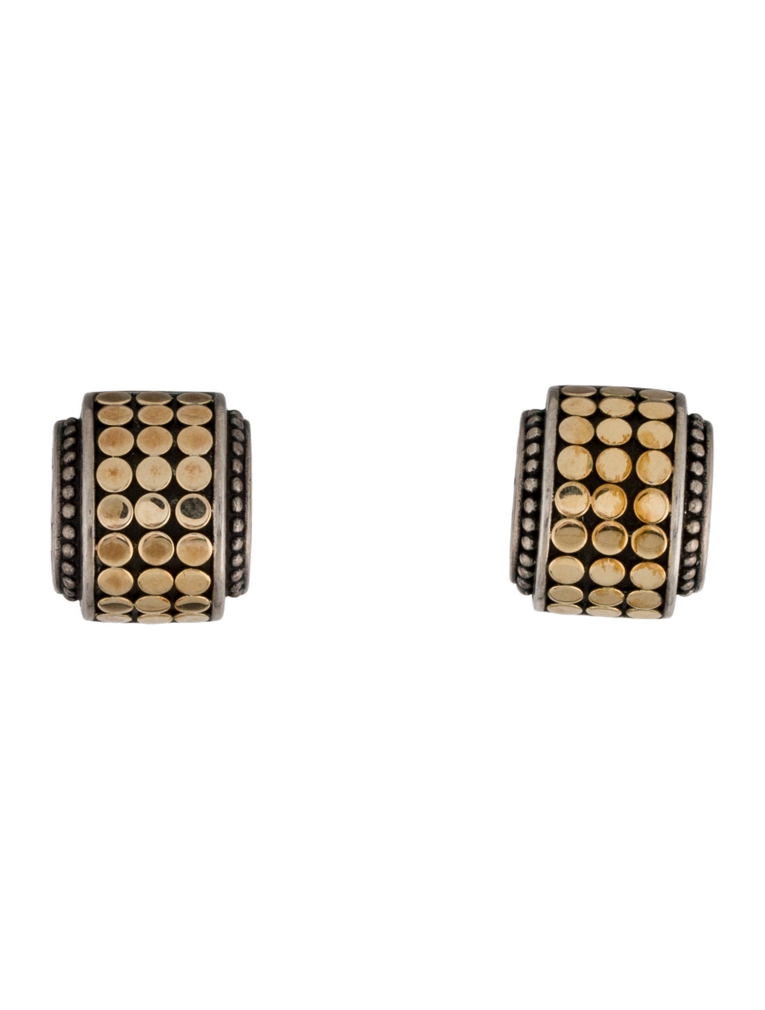 John Hardy Two-Tone Hi-Way Dot Stud Earrings