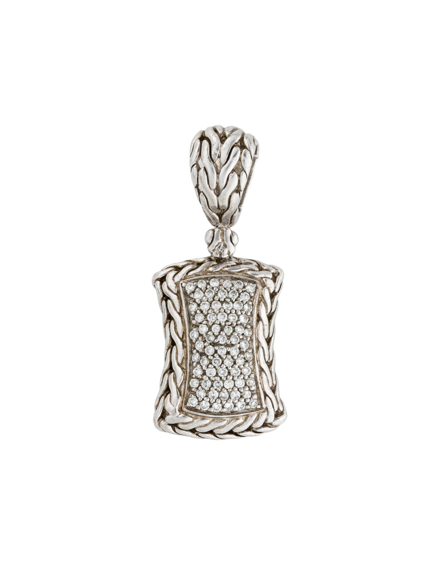 John Hardy Diamond Pillow Pendant