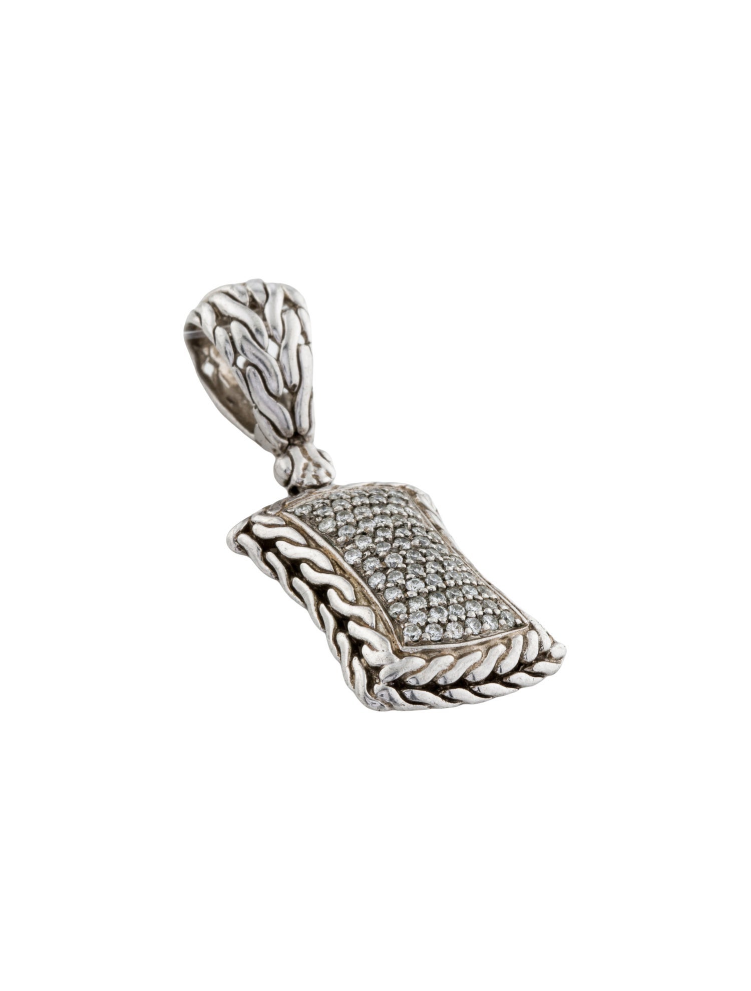 John Hardy Diamond Pillow Pendant