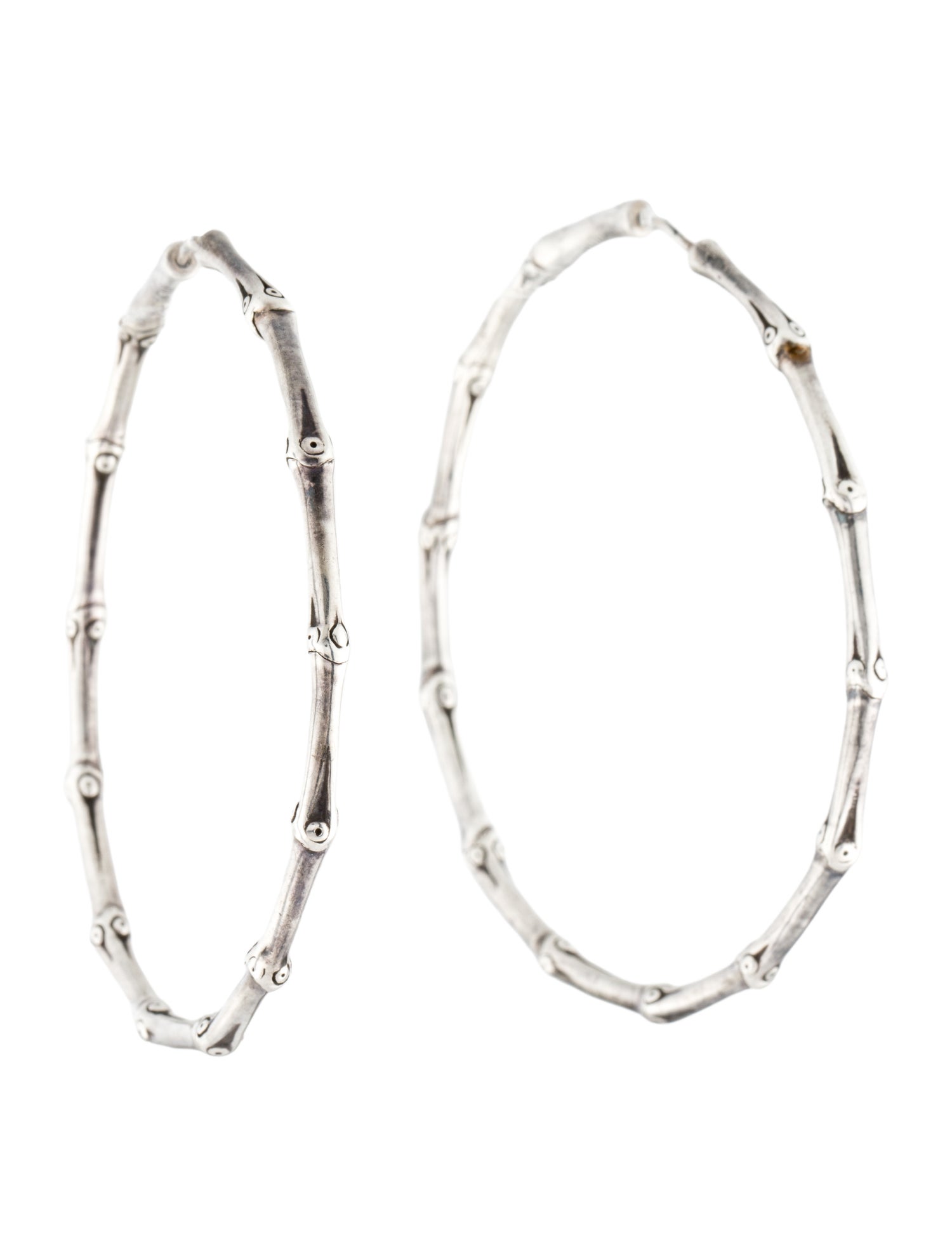 John Hardy Large Bamboo Hoop Earrings