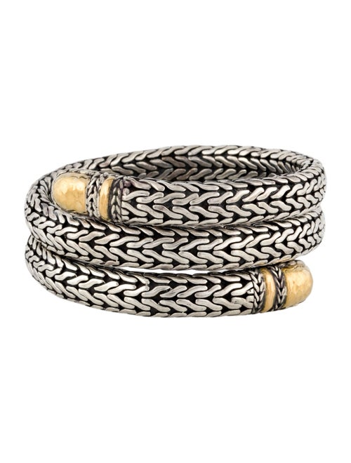 John Hardy Two-Tone Hammered Double Coil Bracelet