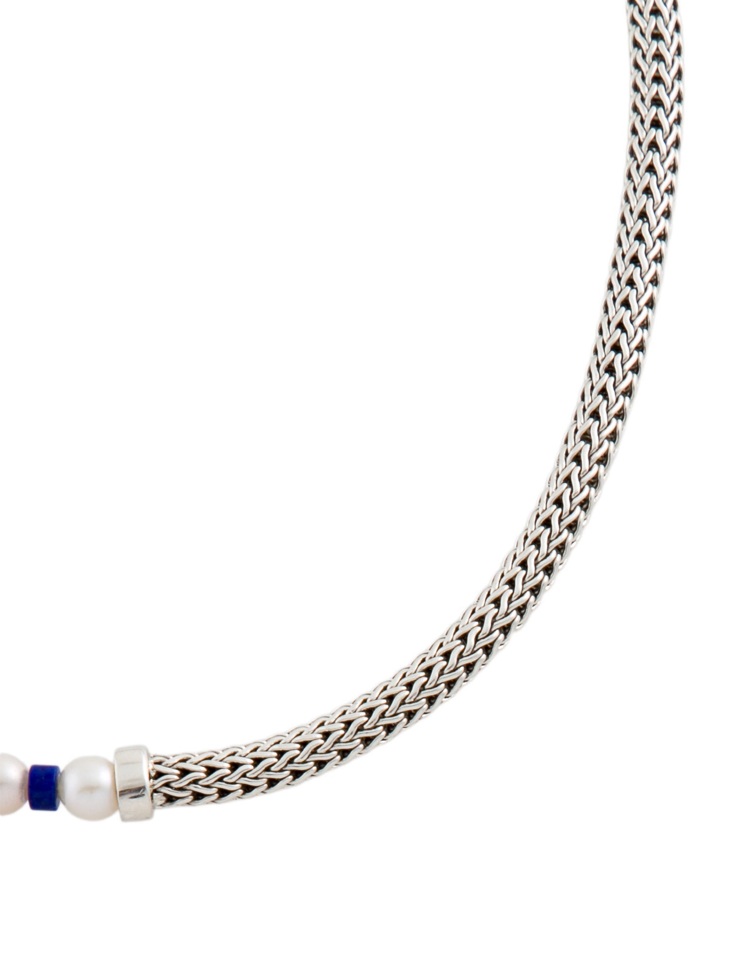 John Hardy Pearl, Lapis & Resin Bead Necklace