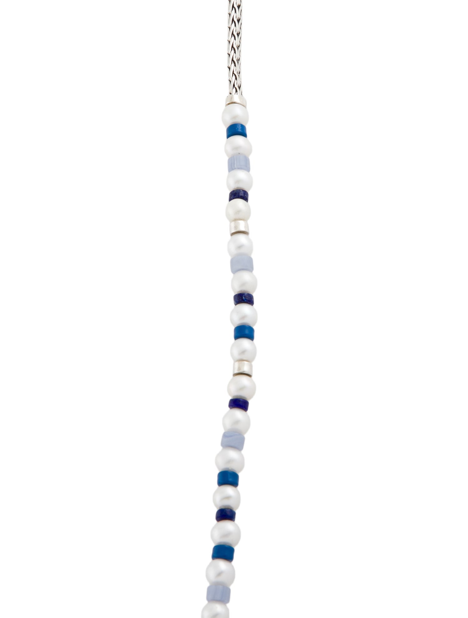 John Hardy Colorblock Pearl, Lapis & Resin Necklace