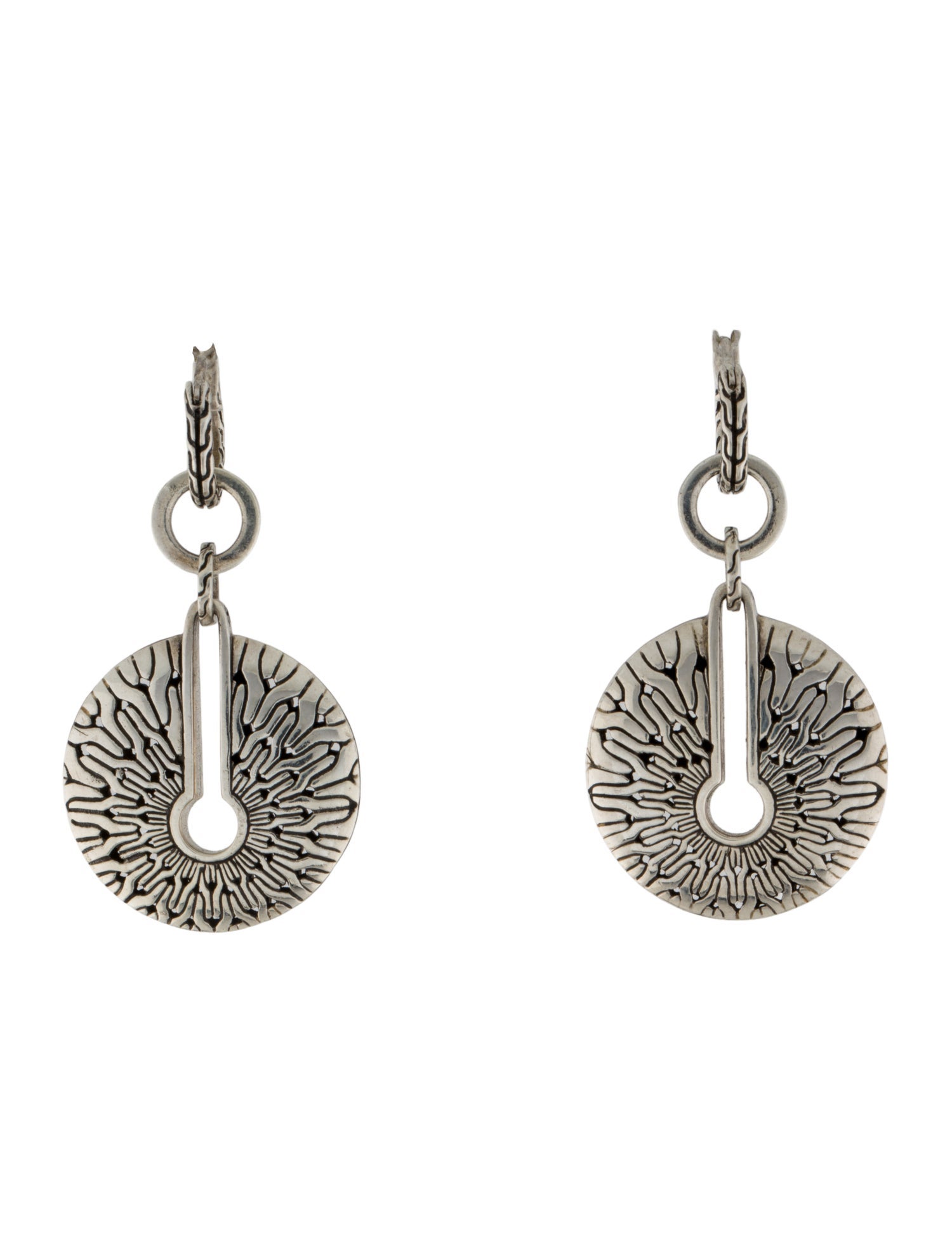 John Hardy Classic Chain Transformable Drop Earrings