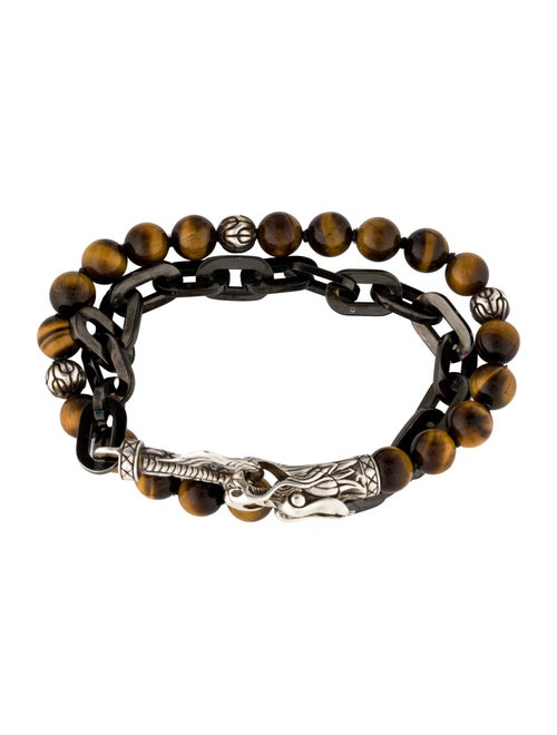 John Hardy Tigers Eye Double Wrap Beaded Bracelet