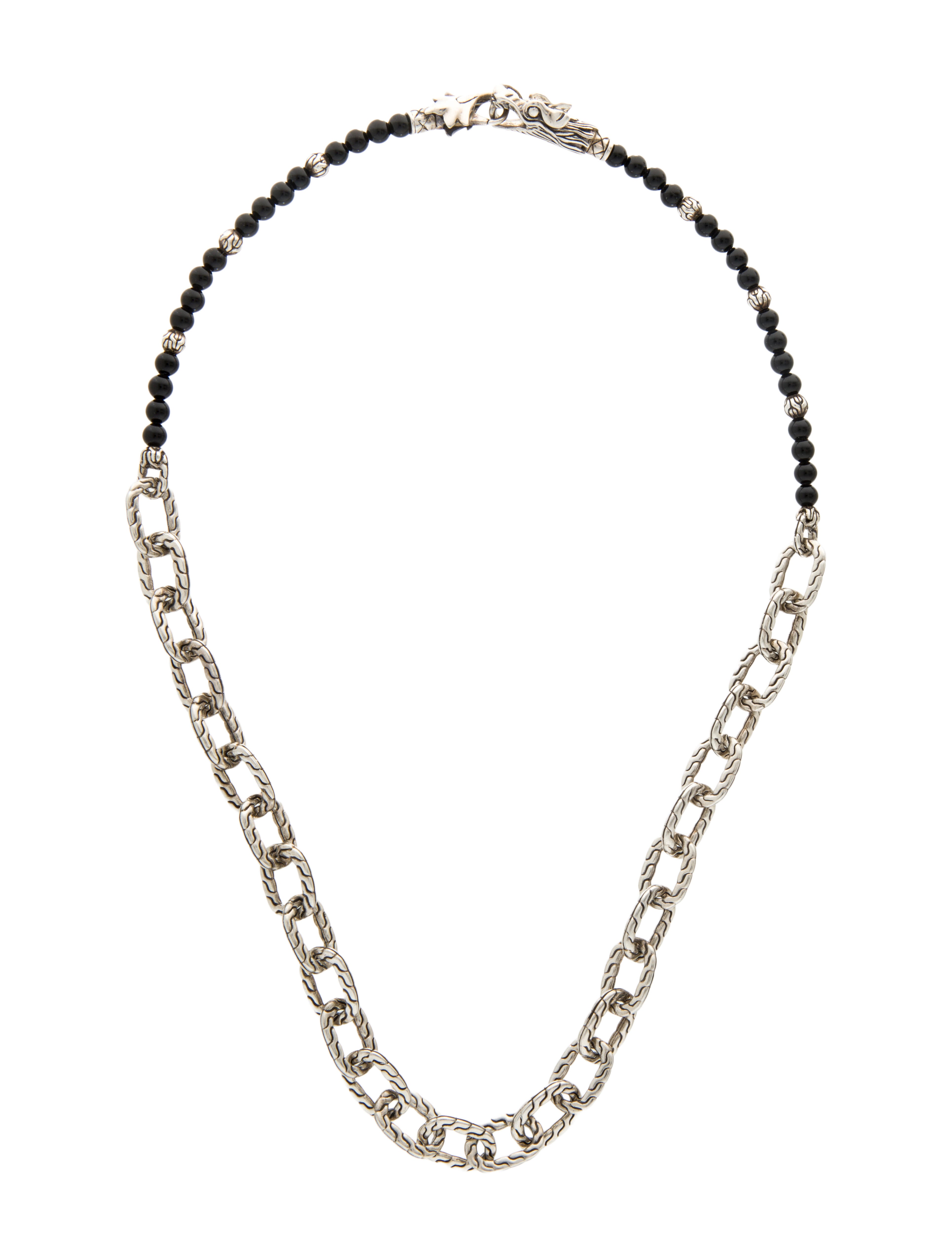 John Hardy Onyx Naga Choker Necklace