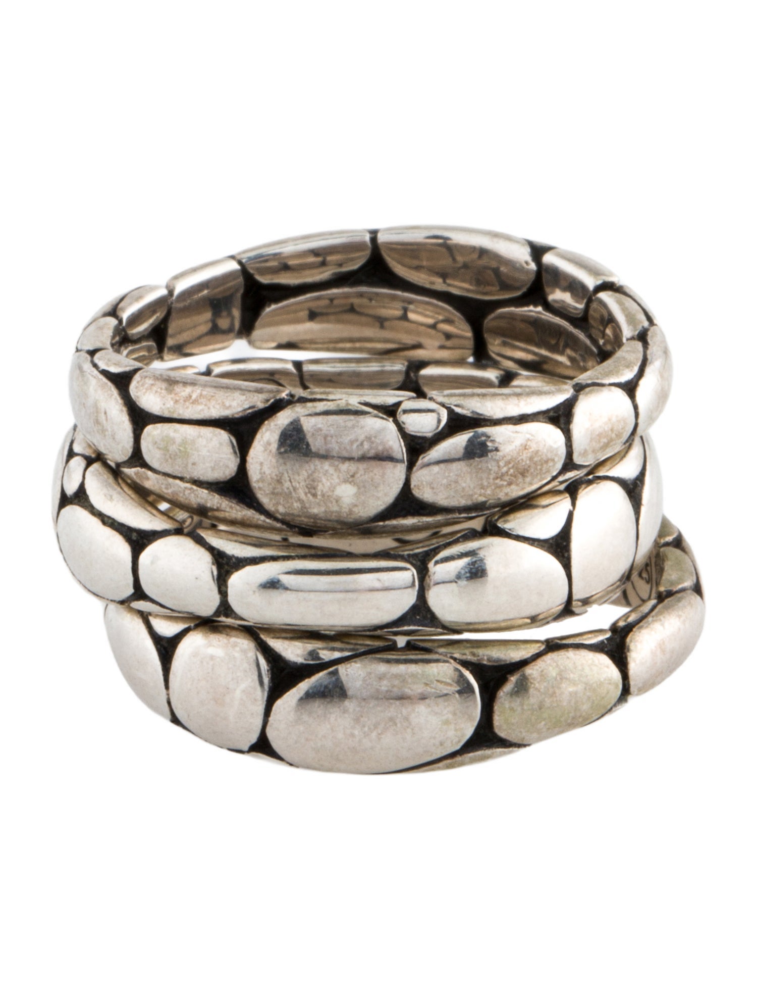 John Hardy Kali Pebble Stacking Rings