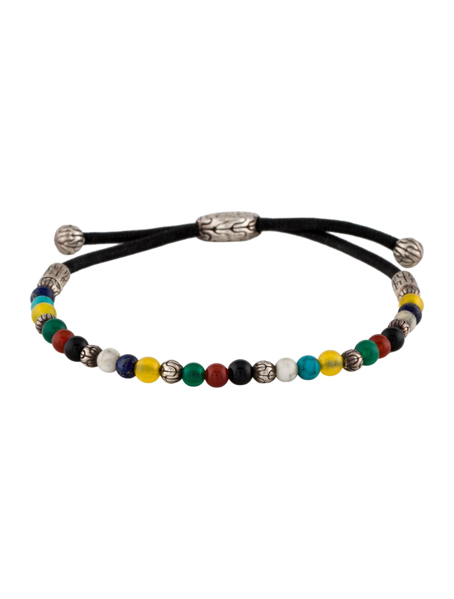John Hardy Multistone Beaded Bolo Bracelet