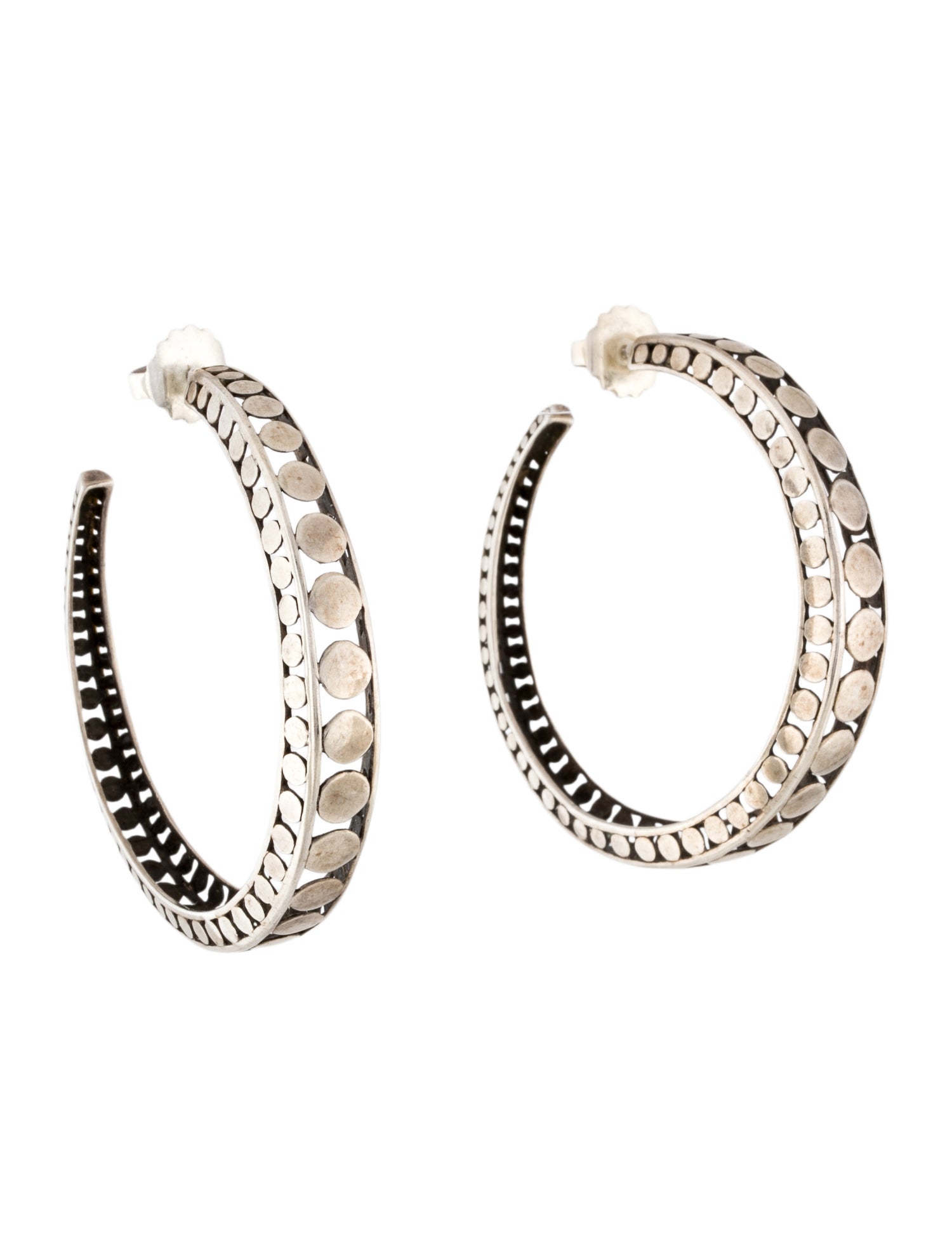 John Hardy Dot Hoop Earrings