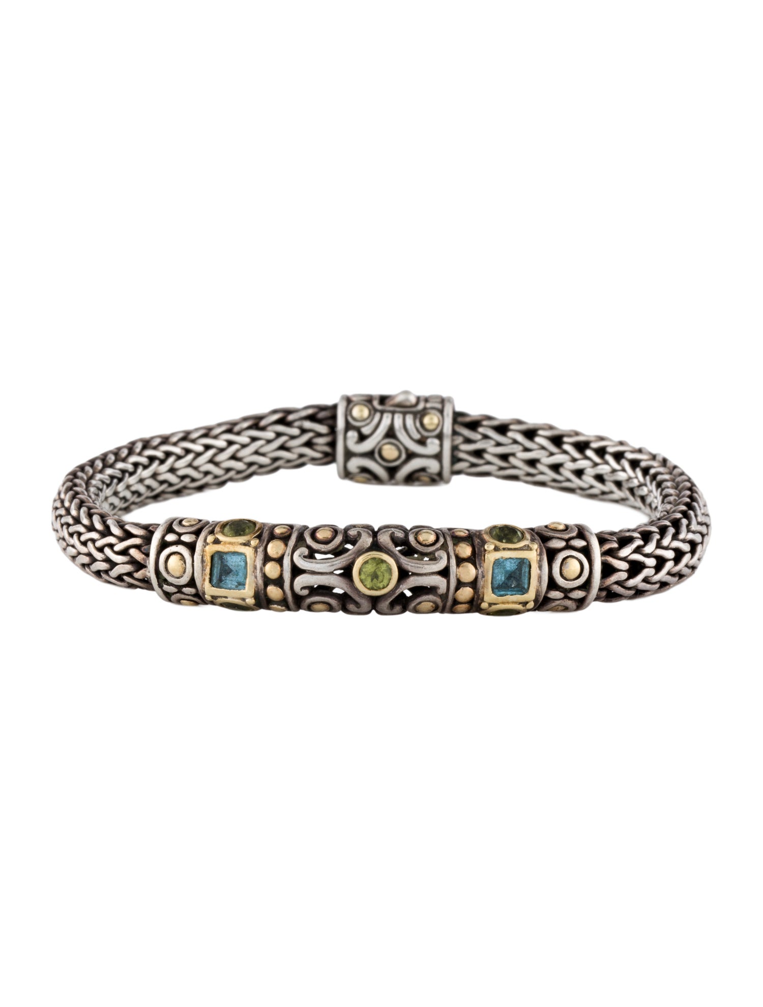 John Hardy Topaz & Peridot Jaisalmer Station Bracelet