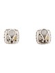 John Hardy Two-Tone Palu Square Clp-On Earrings
