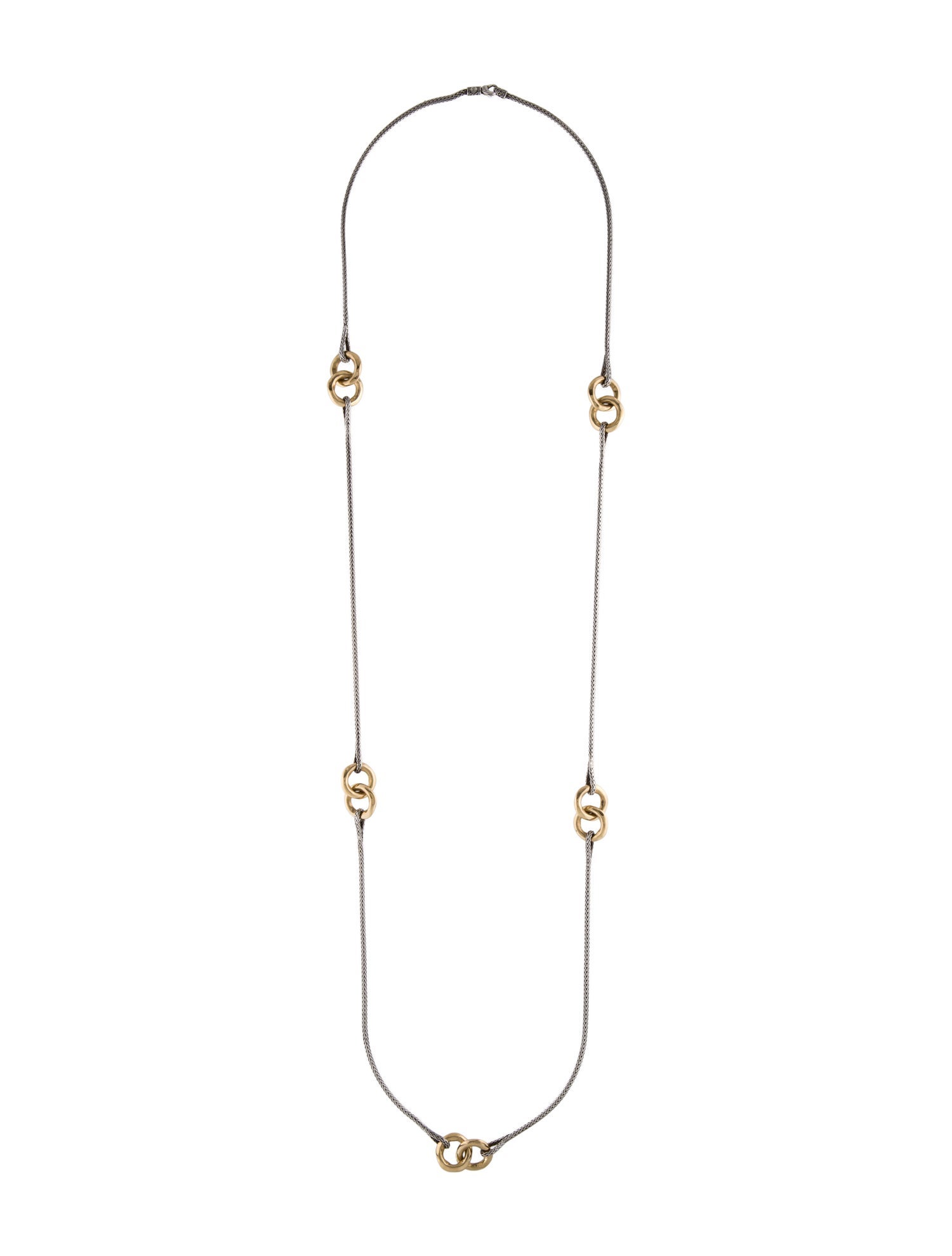 John Hardy Two-Tone Long Station Necklace