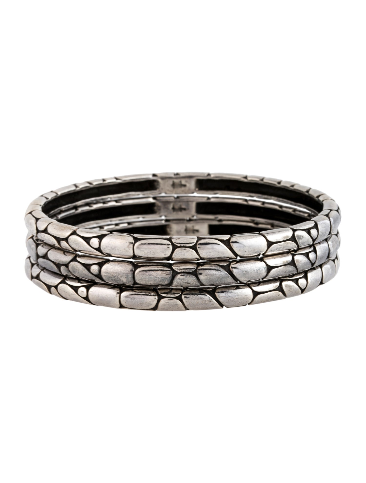 John Hardy Kali Pebble Bangle Bracelet Set