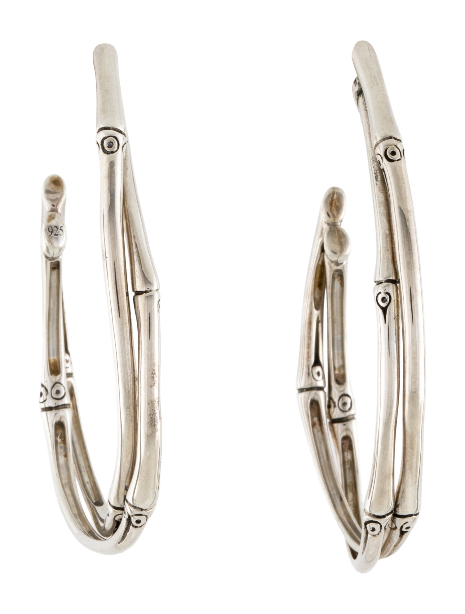 John Hardy Bamboo Twist Hoop Earrings