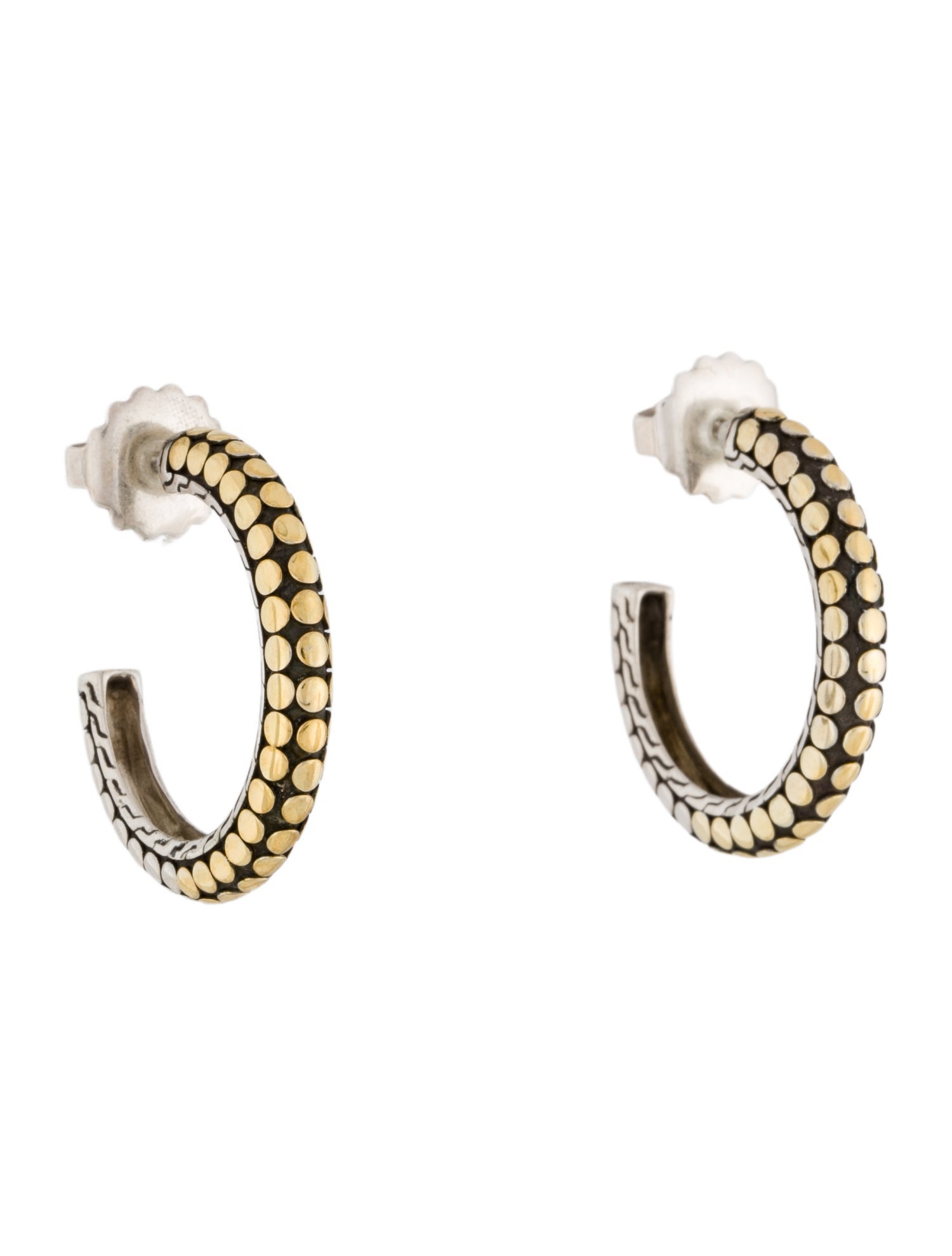 John Hardy Two-Tone Dot Hoop Earrings