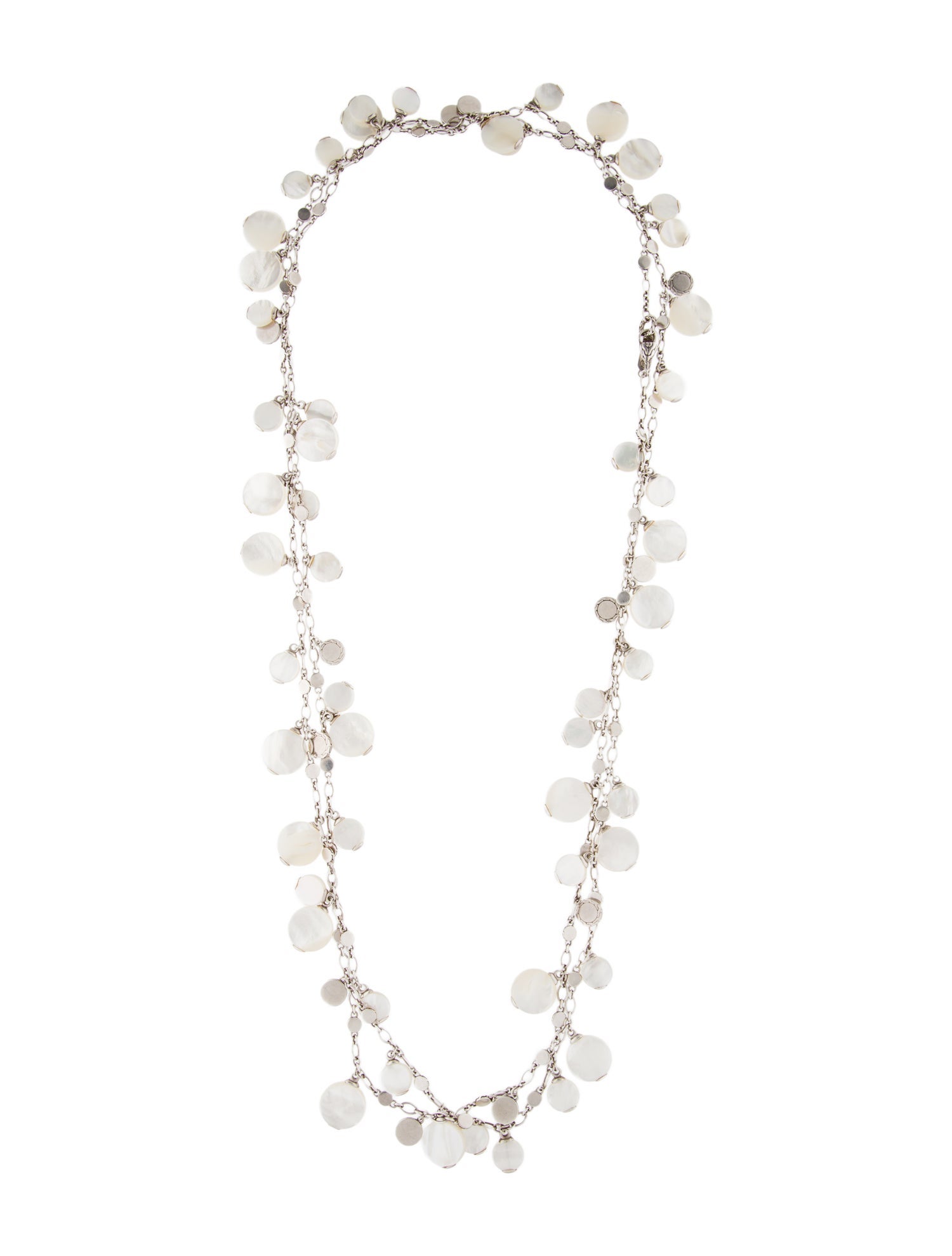 John Hardy Mother of Pearl Station Necklace