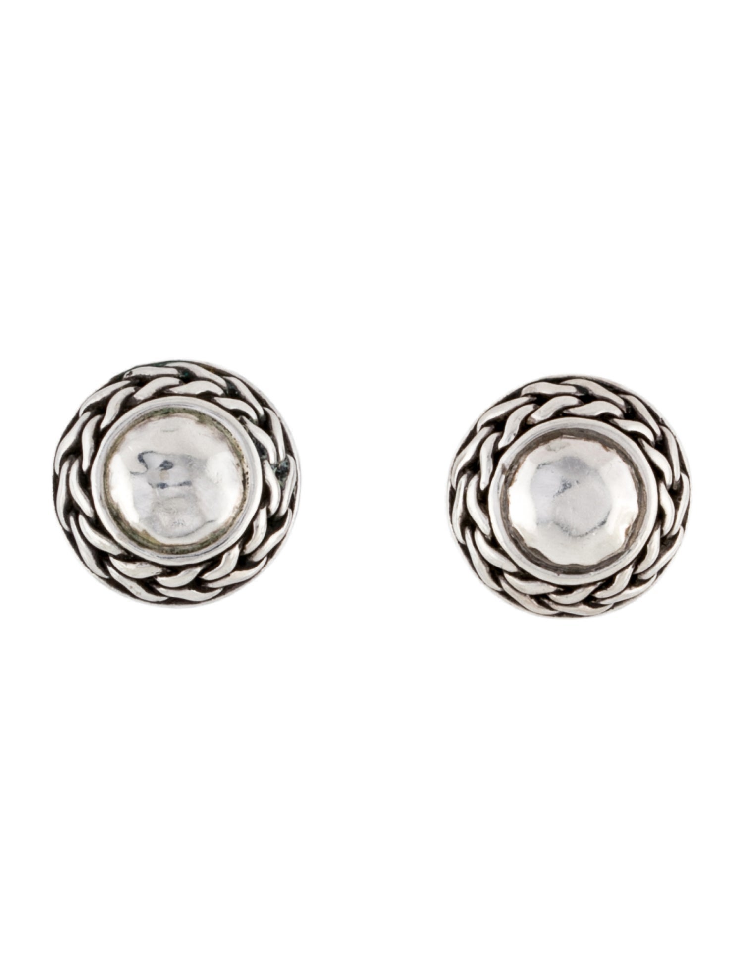 John Hardy Hammered Chain Earclip Earrings