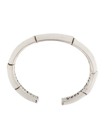 John Hardy Enamel Bamboo Kick Hinged Cuff